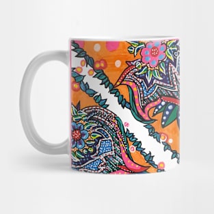 Boho Chic Flower Power - Vibrant Colorful Abstract Flower Pattern Mug